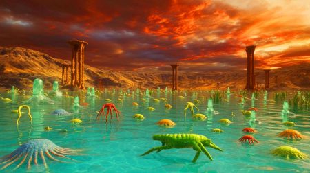 Illustration de LUCA, le dernier ancêtre commun universel, et sa place dans l'évolution de la vie sur Terre.