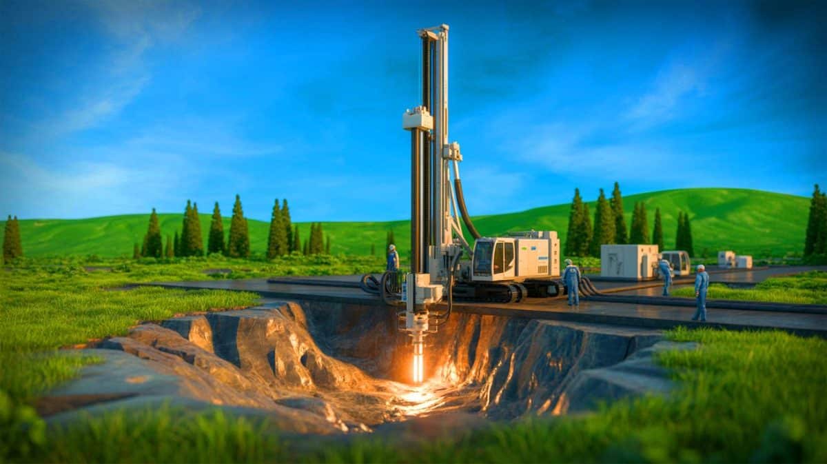 « Record mondial de forage dans le granit » : une société américaine perce 118 mètres grâce à une technologie à ondes millimétriques Illustration de la technologie de forage révolutionnaire de Quaise Energy utilisant des ondes millimétriques.