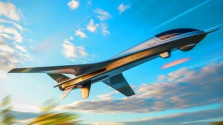 Illustration de l'avion supersonique Cuantianhou développé par Lingkong Tianxing Technology.