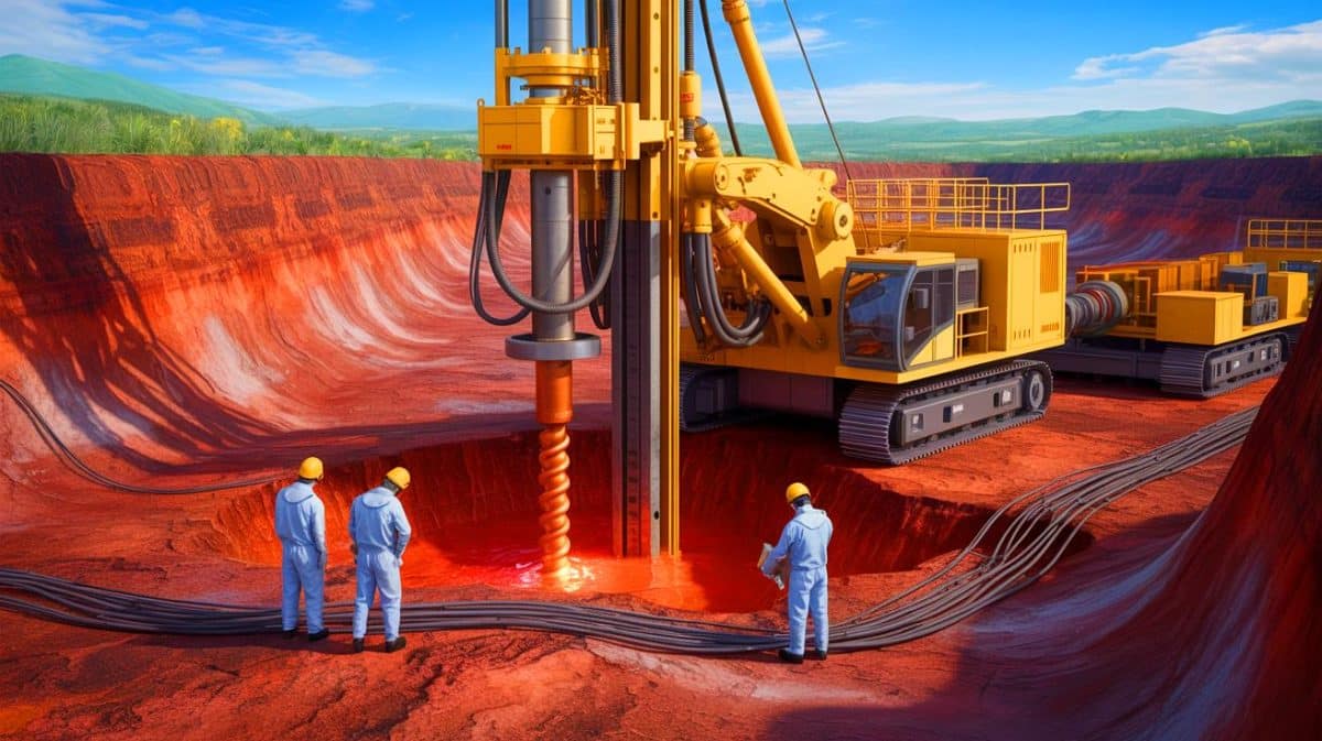 Illustration de l'exploration géologique chinoise visant à atteindre des roches du Crétacé à 10 000 mètres de profondeur.