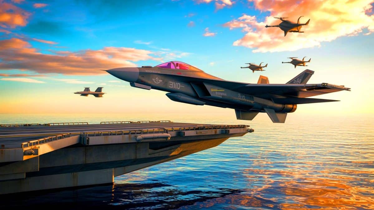 « Ce chasseur à IA pour essaims de drones » : bras de fer entre Boeing, Lockheed et le Pentagone pour la 6e génération Illustration de la présentation du chasseur de sixième génération F/A-XX par Boeing lors du symposium Tailhook.
