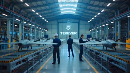 Illustration de l'usine de drones militaires de Tekever à Cahors.