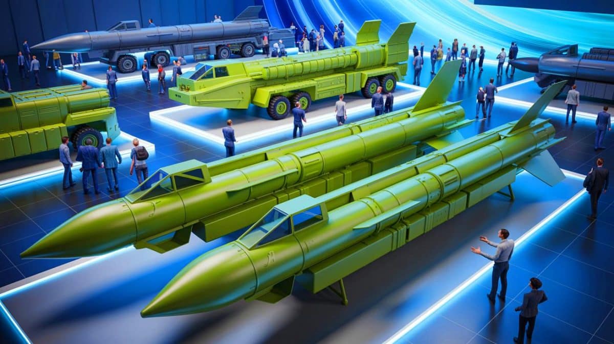 Illustration de nouvelles capacités en armement dévoilées par MBDA au salon DSEI 2025.