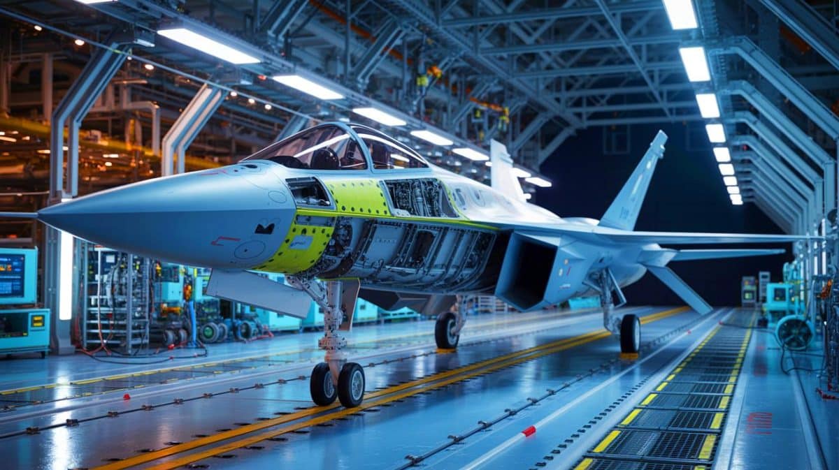 « Un deuxième prototype du KAAN vient d’être dévoilé » : la Turquie accélère pour concurrencer le F-35 américain Illustration de l'assemblage du deuxième prototype du chasseur furtif KAAN par Turkish Aerospace Industries.