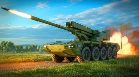 Illustration de l'artillerie mobile RCH-155 transformant la stratégie militaire allemande.