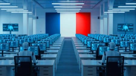 Illustration de l'impact de l'intelligence artificielle sur l'emploi dans le secteur public français.