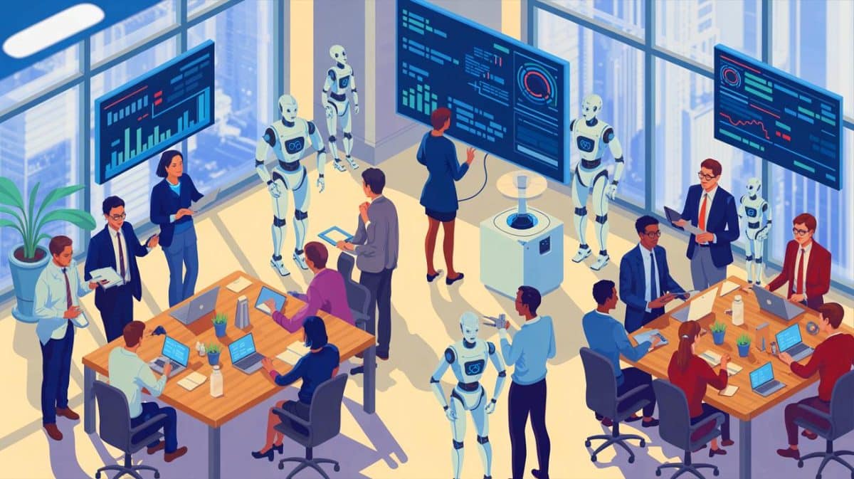 Illustration de la perception publique face à l'évolution de l'intelligence artificielle.