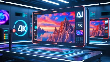 Illustration de Nano Banana Pro générant des images 4K grâce à l'intelligence artificielle.