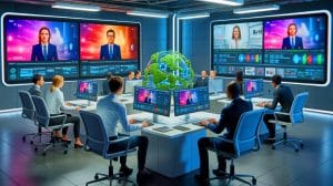 Illustration de HeyGen, le logiciel d'intelligence artificielle pour la création et la traduction de vidéos multilingues.