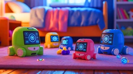 Illustration de l'impact des jouets connectés sur le développement des enfants.