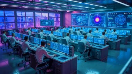 Illustration de la compétition technologique entre la Chine et les États-Unis dans le domaine de l'intelligence artificielle.