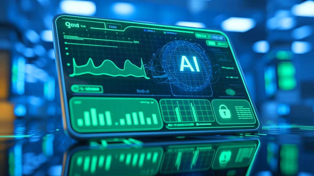 Illustration de l'intégration de l'intelligence artificielle dans la personnalisation et la sécurité des plateformes numériques.