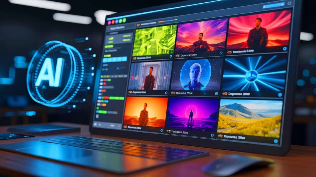 Illustration de l'outil Thumbmagic transformant la création de miniatures vidéo grâce à l'intelligence artificielle.