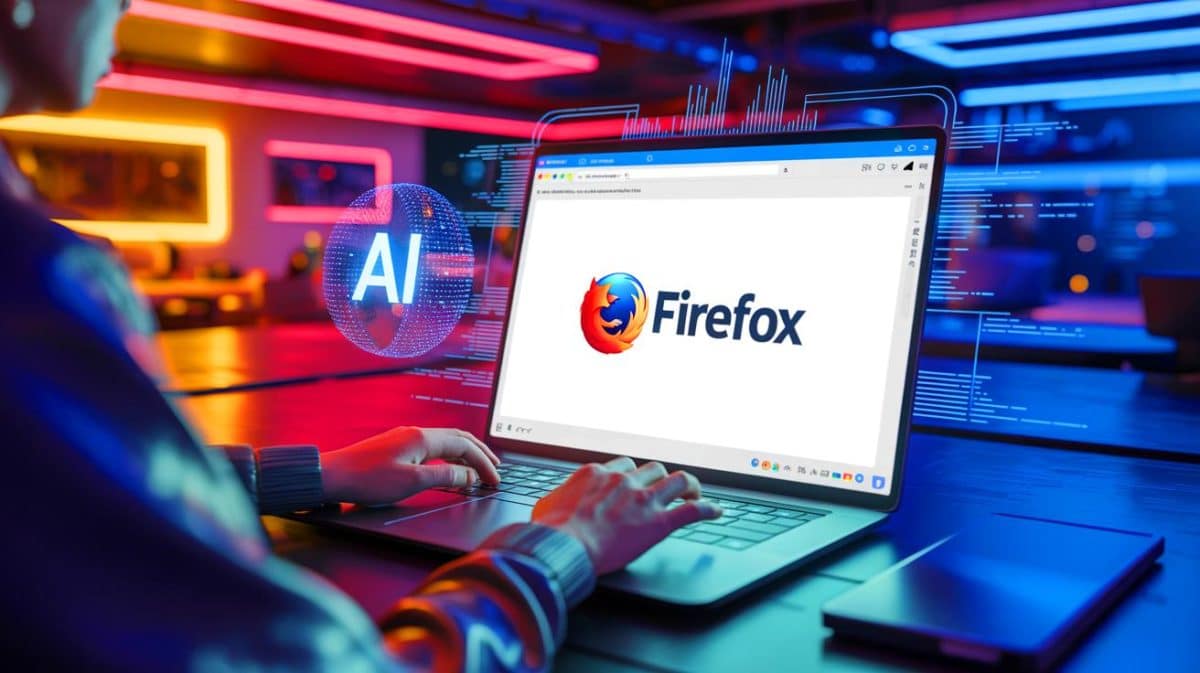 Firefox adopte l’IA : les utilisateurs en colère face aux changements annoncés dans leur navigateur préféré Illustration de l'intégration de l'intelligence artificielle dans le navigateur Firefox.