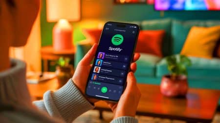 Illustration de la création de playlists personnalisées par intelligence artificielle sur Spotify.
